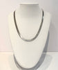 Silver Plated Classic Herringbone Chain Necklace - 17.5"