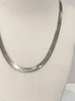 Silver Plated Classic Herringbone Chain Necklace - 17.5"