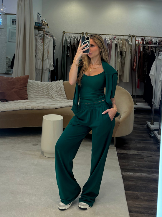 Reece Wide-Leg Sweat Pant - Jade