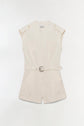 Tinka Belted Linen Romper