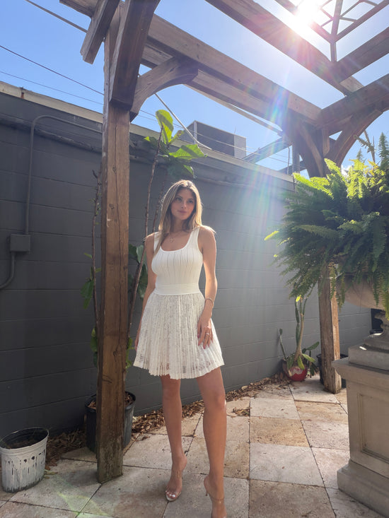 Ellis Knit Lace Mini Dress