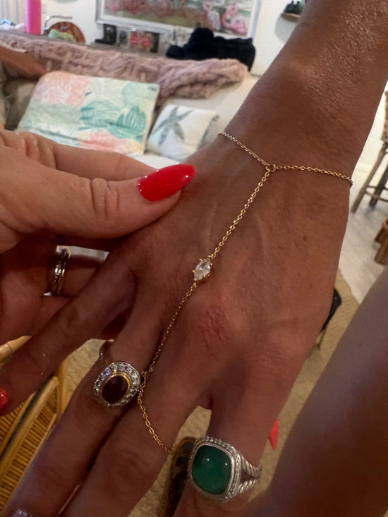 Crystal Marquise Hand Chain