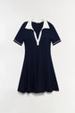 Page Knit Polo Mini Dress