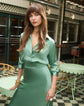 Dani Silk Blouse - Malachite Green