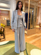 Metallic Pinstripe Pant