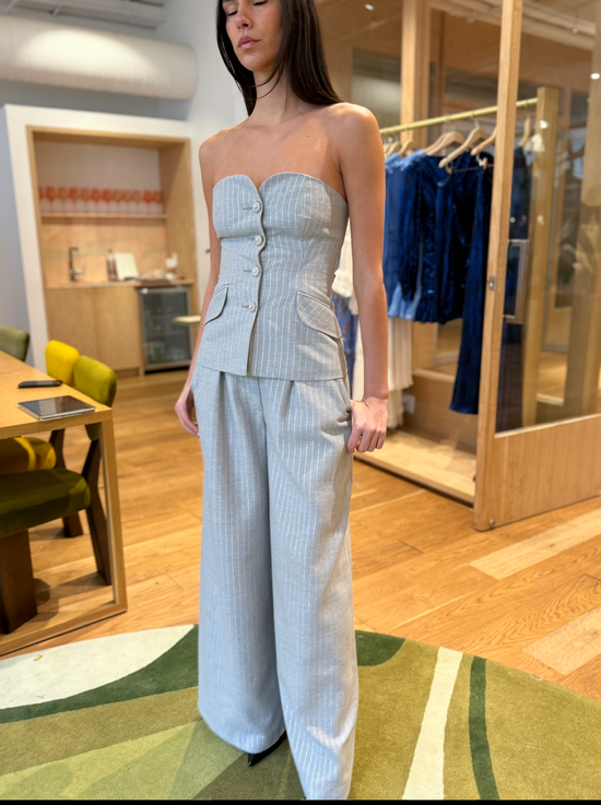 Metallic Pinstripe Pant