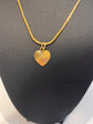 Vintage Deco Heart Charm  Necklace