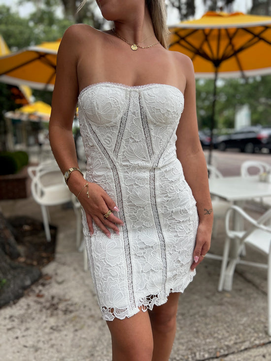 Rain Strapless Short Dress