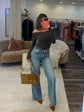 Ballet Off-Shoulder Bodysuit w/ Thumbholes - Hazel