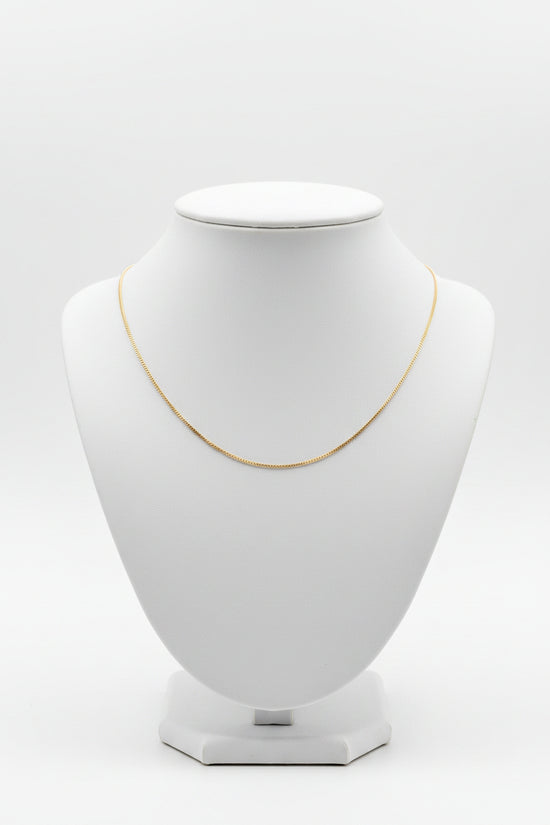 Vintage Gold Flat Curb Chain Necklace