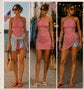 Gingham Seersucker Mini Dress - Red Gingham