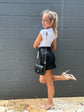 Faux Leather Pocket Skirt
