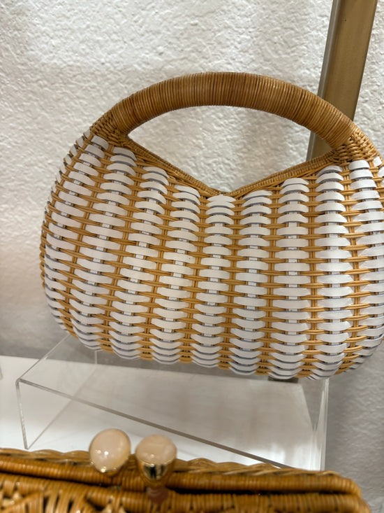 Skye Light Wicker Bag