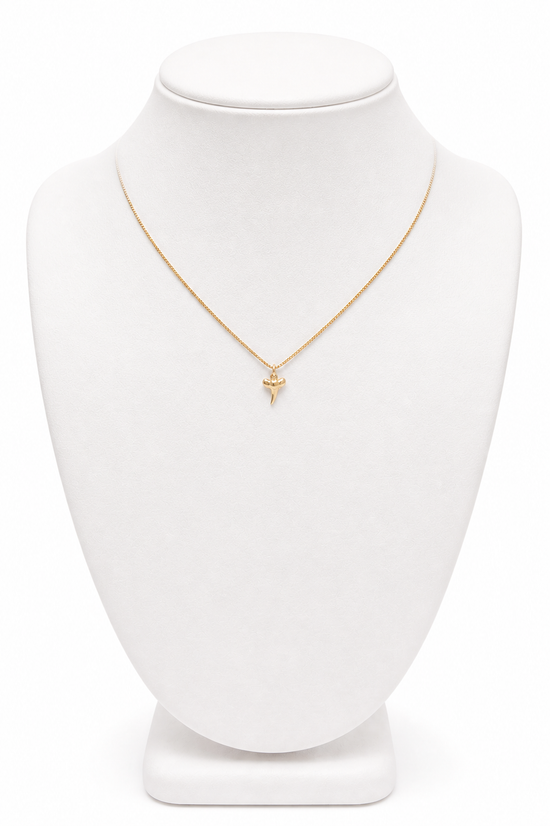Gold Dipped Shark Tooth Necklace