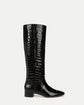 Cecile Croc-Embossed Tall Boot - Black (PRE-SALE)