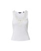 Narcisa Embroidered Tank Top - White (PRE-SALE)