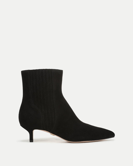 Lisa Kitten-Heel Bootie - Black