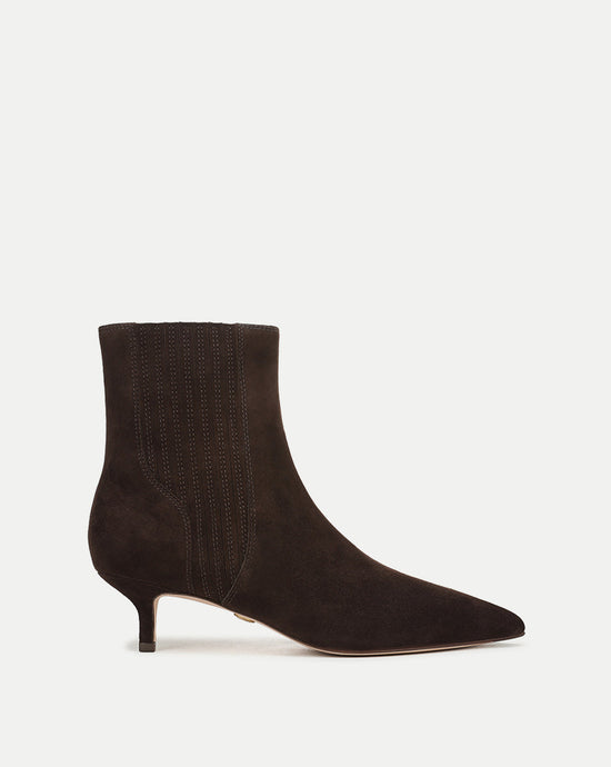 Lisa Kitten-Heel Bootie - Espresso