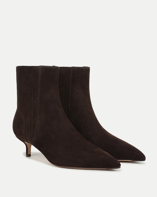 Lisa Kitten-Heel Bootie - Espresso