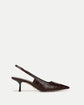 Cashel Slingback Heel - Chocolate Croc