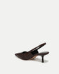 Cashel Slingback Heel - Chocolate Croc