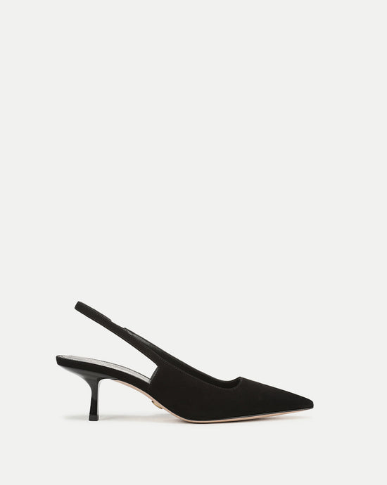 Cashel Slingback Heel - Black Suede