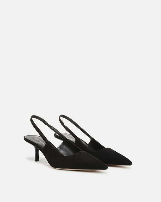 Cashel Slingback Heel - Black Suede