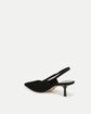 Cashel Slingback Heel - Black Suede