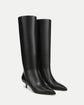Lisa Leather Tall Boot - Black