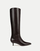 Lisa Leather Tall Boot - Dark Raisin