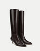 Lisa Leather Tall Boot - Dark Raisin