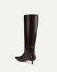 Lisa Leather Tall Boot - Dark Raisin