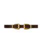 SUEDE DOUBLE BUCKLE ARCH BELT
