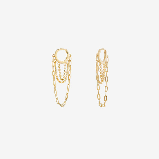 Paloma Chain Huggie Earrings