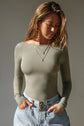 Boatneck Long Sleeve Top - Sage