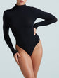 Ballet Mockneck Longsleeve Bodysuit - Black