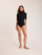 Ballet Short Sleeve Turtleneck Bodysuit