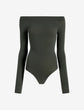 Ballet Off-Shoulder Bodysuit w/ Thumbholes - Hazel
