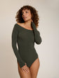 Ballet Off-Shoulder Bodysuit w/ Thumbholes - Hazel