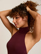 Ballet Turtleneck Halter Bodysuit - Raisin