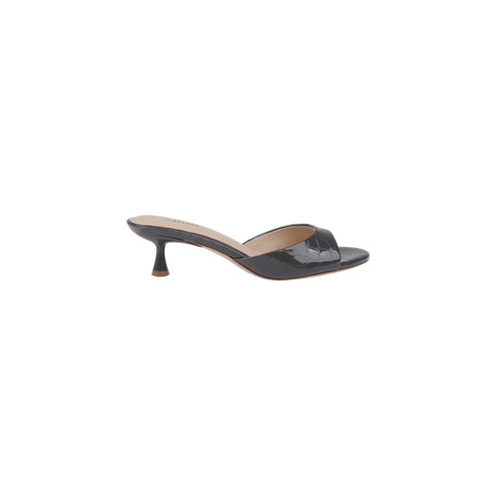 Arleen Kitten-Heel Mule - Stone Croco (PRE-SALE)