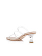 Ludovica Kitten-Heel Sandal - Chai Leather