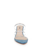 Ludovica Kitten-Heel Sandal - Light Blue Denim