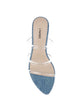 Ludovica Kitten-Heel Sandal - Light Blue Denim