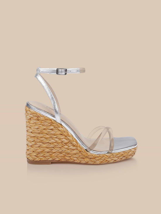 Malone Wedge Espadrille - Silver