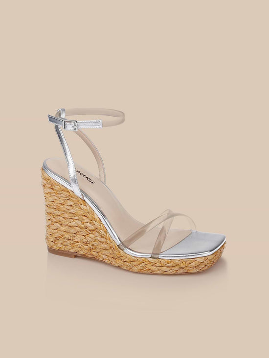 Malone Wedge Espadrille - Silver
