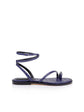 Mariana Leather Sandal - Midnight Croco