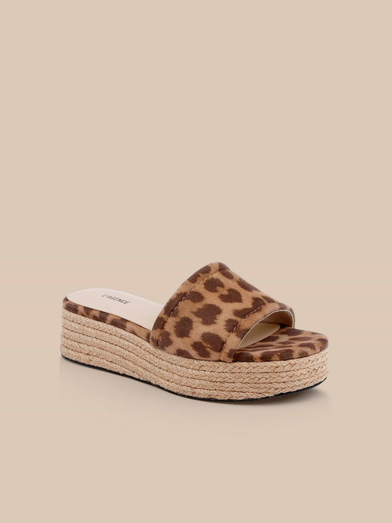 Ramani Platform Espadrille - Leopard Suede
