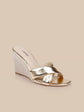 Rosaline Wedge Espadrille - Gold Crackle Leather