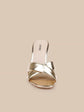 Rosaline Wedge Espadrille - Gold Crackle Leather